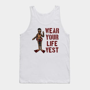 Life Jacket Reminder Mascot Tank Top